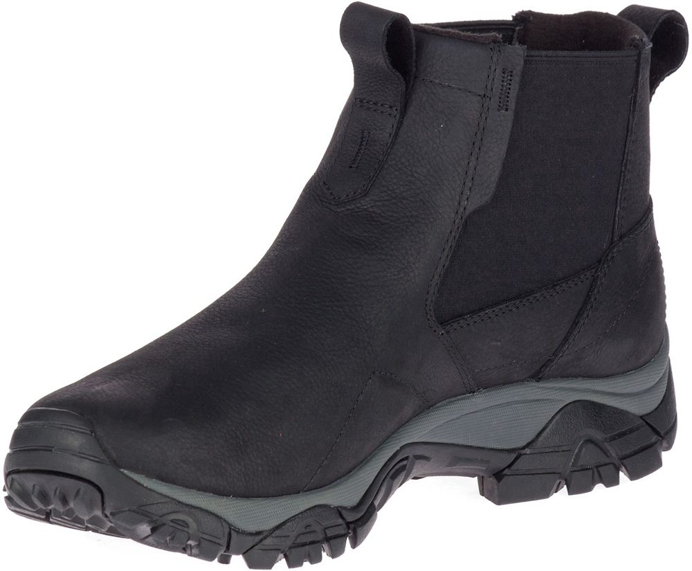 Merrell Boots Black - Moab Adventure Chelsea Waterproof - Mens 56WEMXUJL